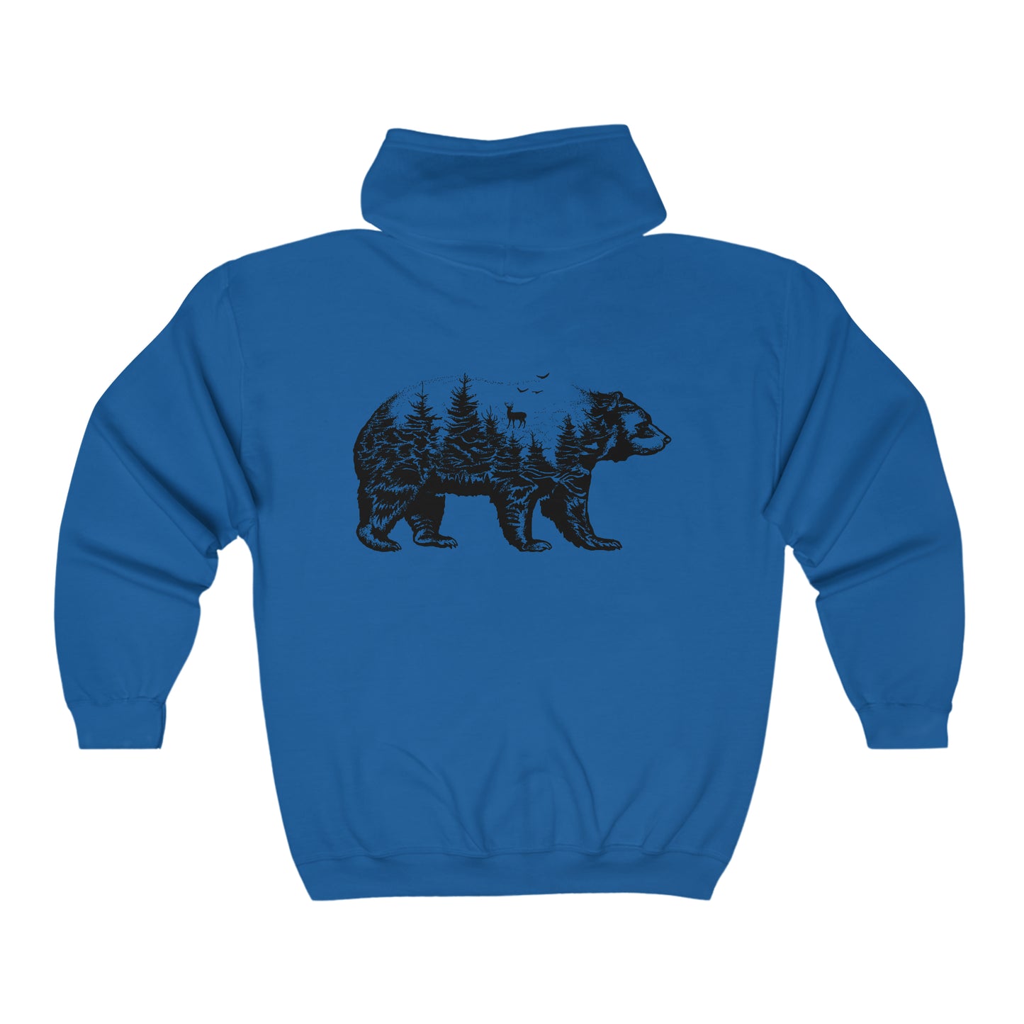 Bear Graphic - Unisex Full Zip Hooded Sweatshirt