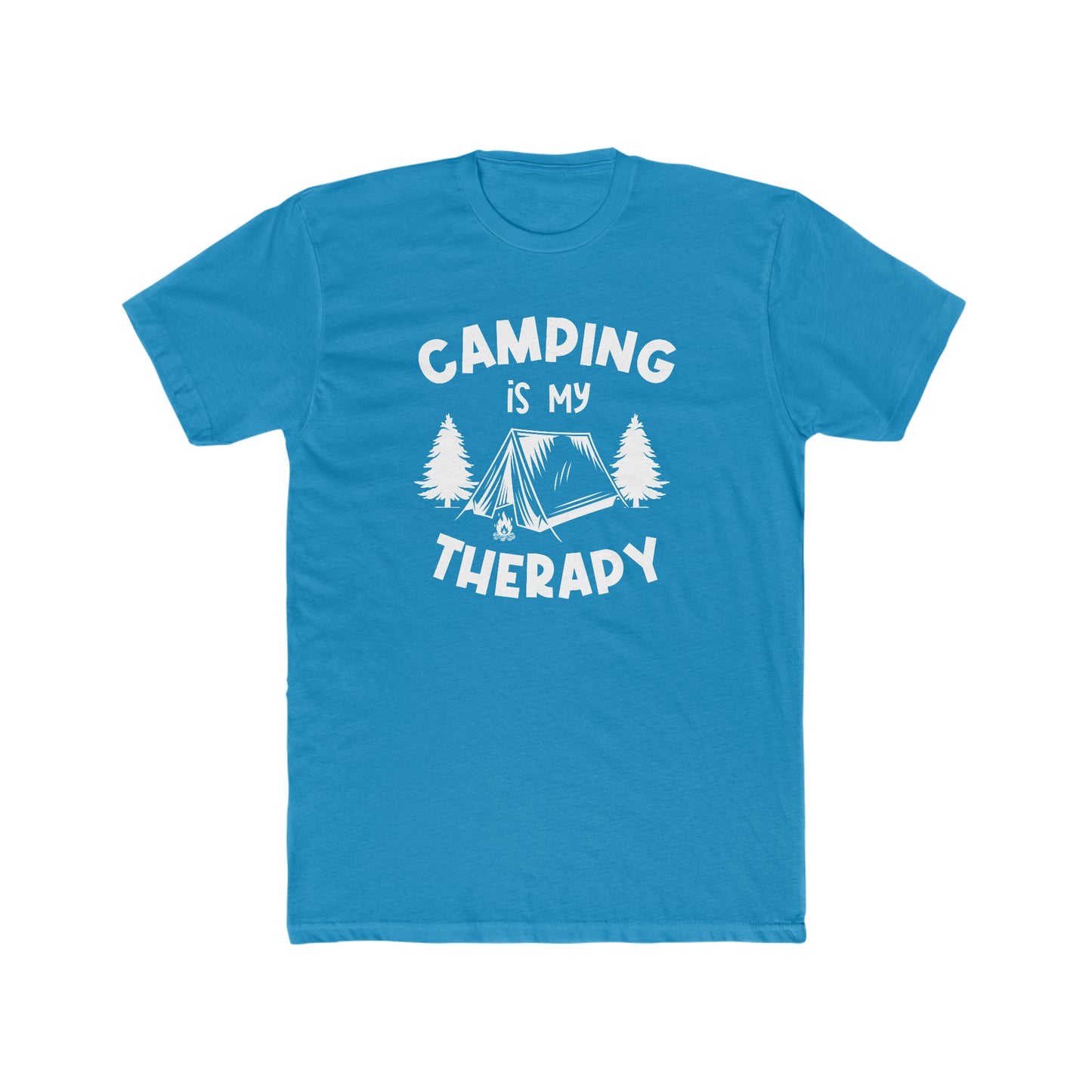 Camping Is My Therapy -  Men's Cotton Crew Tee