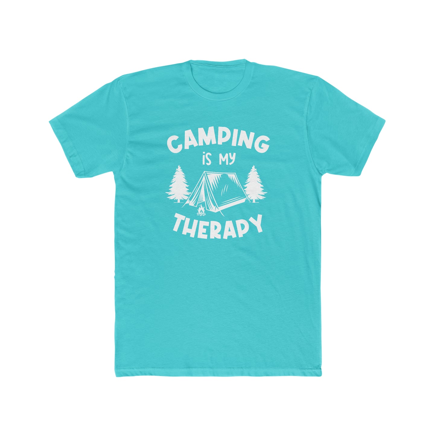 Camping Is My Therapy -  Men's Cotton Crew Tee