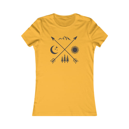 Crossing Arrows - Moon/Sun - Mountains/Forest -  Women's Tee