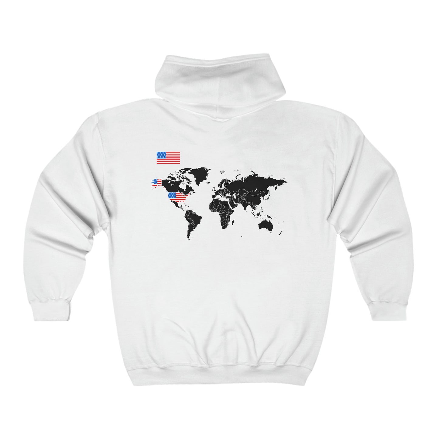 Landed On the Moon - Unisex Full Zip Hooded Sweatshirt