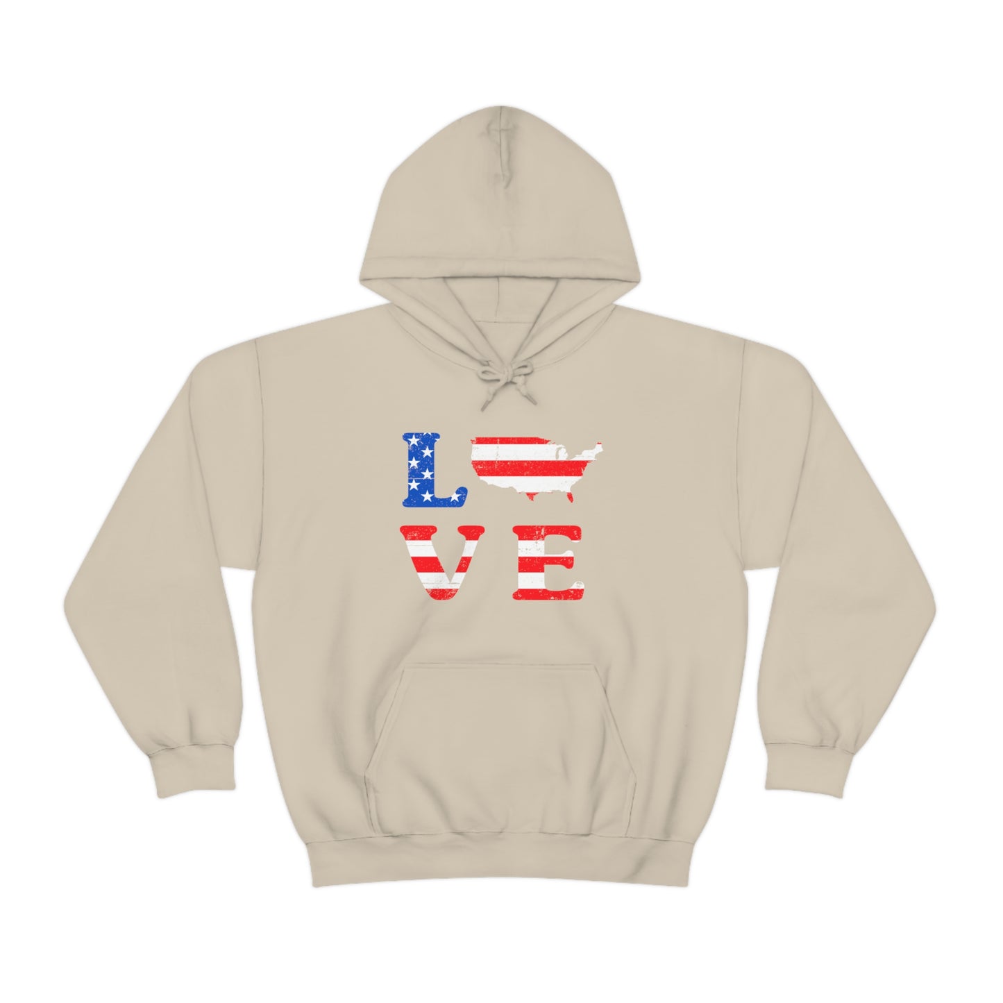 Love America - Unisex  Hooded Sweatshirt