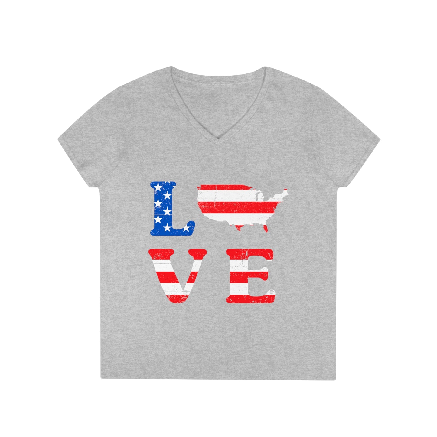 Love America - Ladies' V-Neck T-Shirt