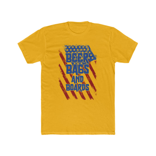 Beer Bags and Boards...Men's Cotton Crew T-Shirt