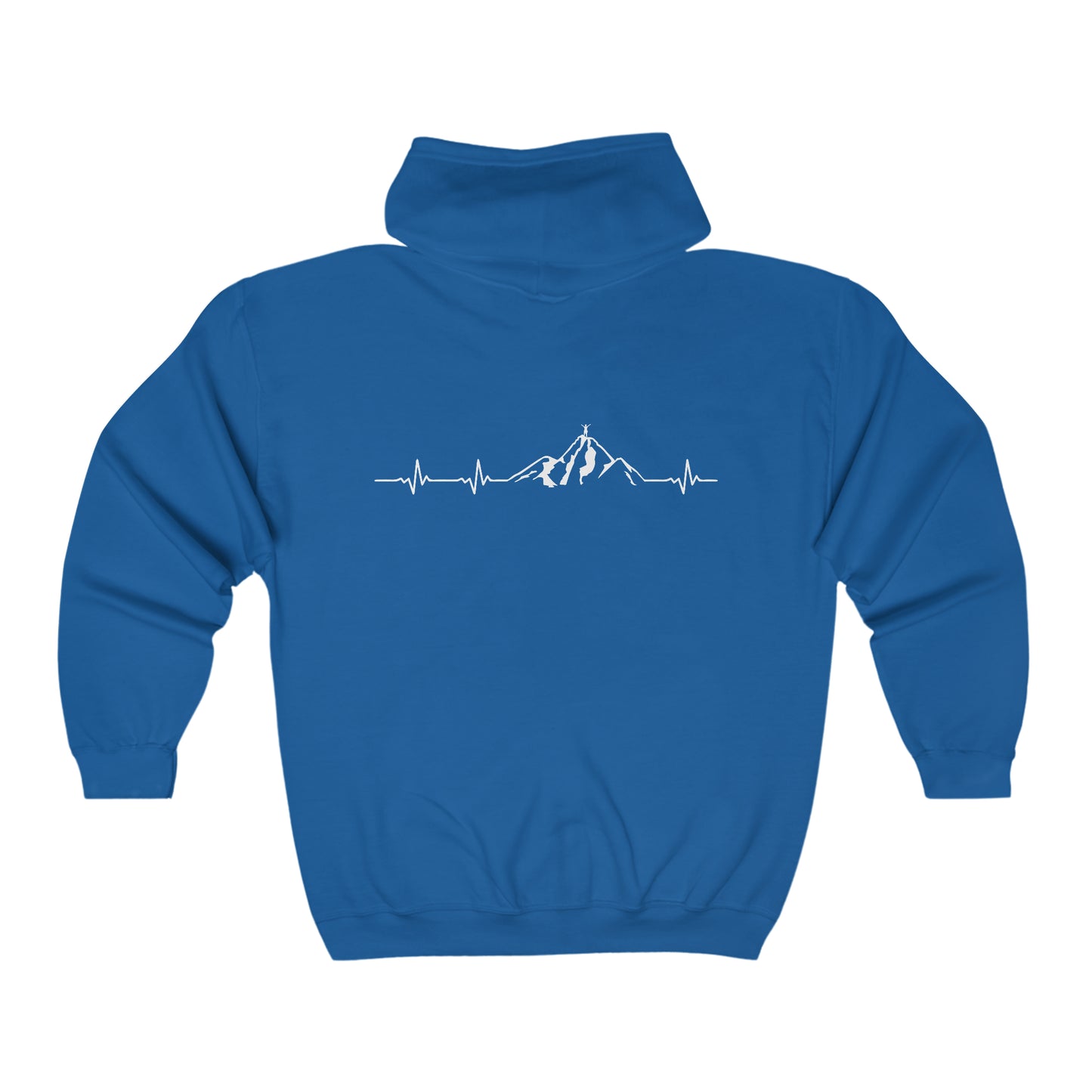 Mountain Heartbeat - Unisex Full Zip Hooded Sweatshirt