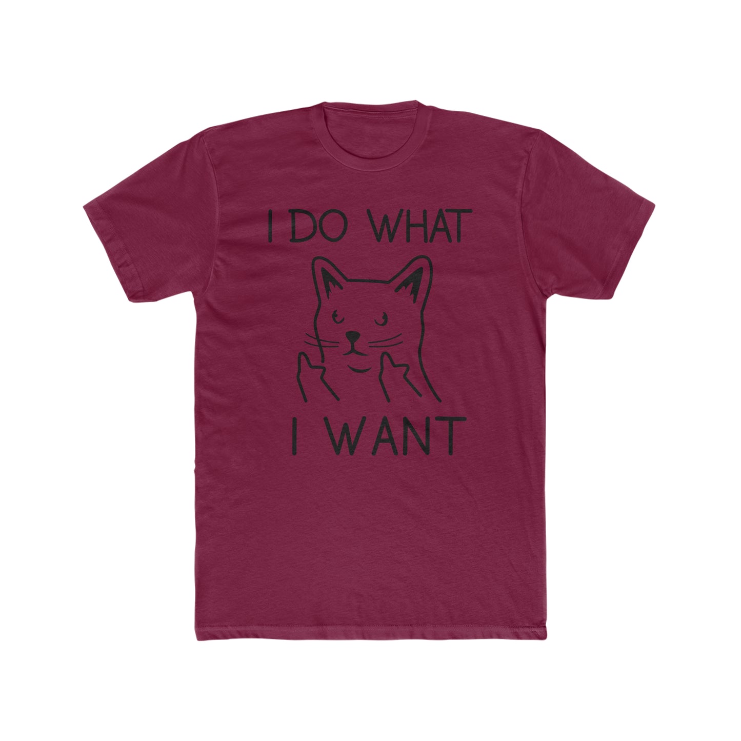 I Do What I Want - Cat - Men's Cotton Crew Tee