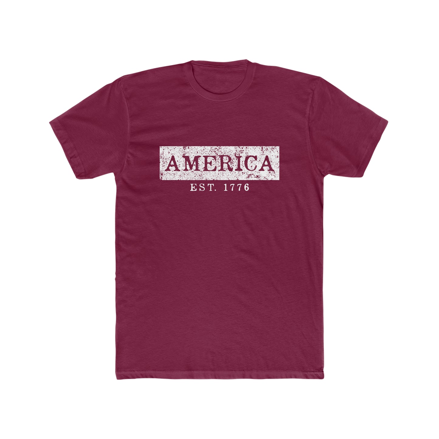 America EST 1776 -  Men's Cotton Crew Tee