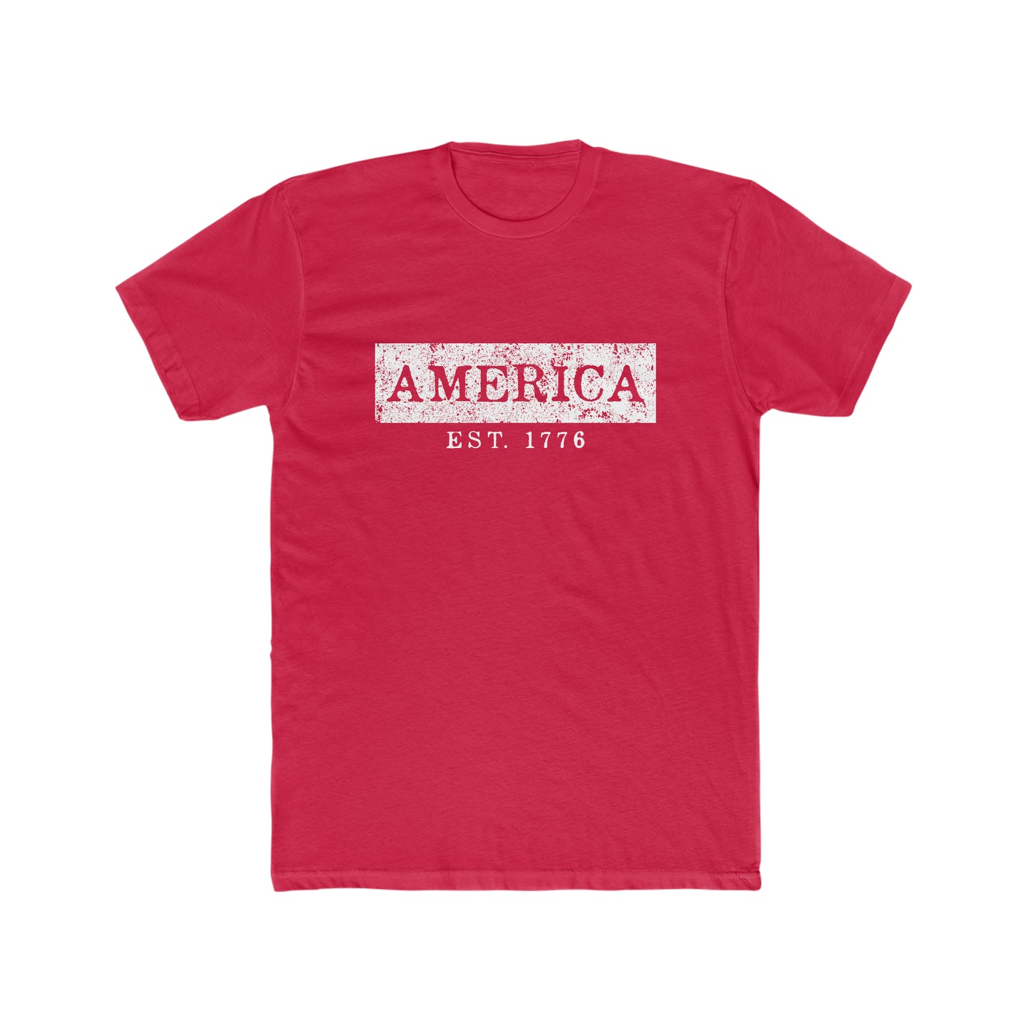 America EST 1776 -  Men's Cotton Crew Tee