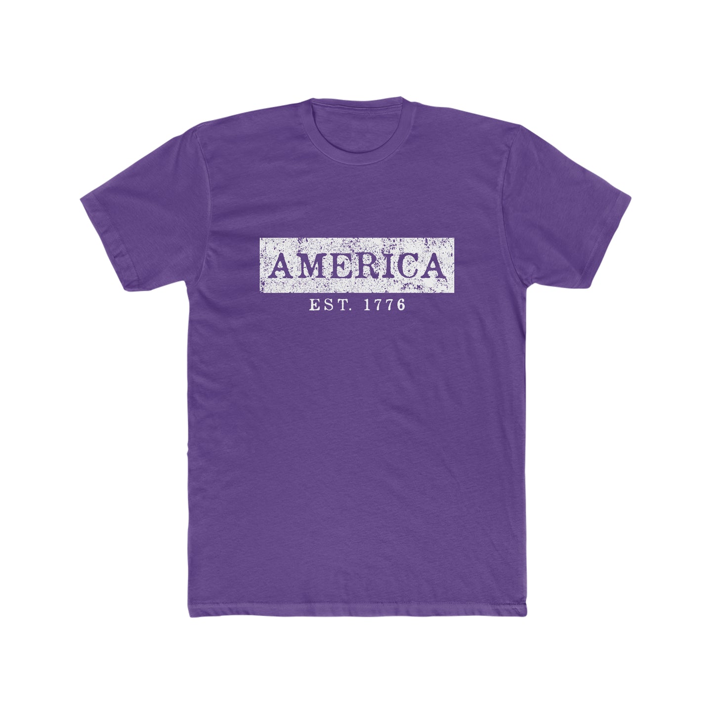 America EST 1776 -  Men's Cotton Crew Tee