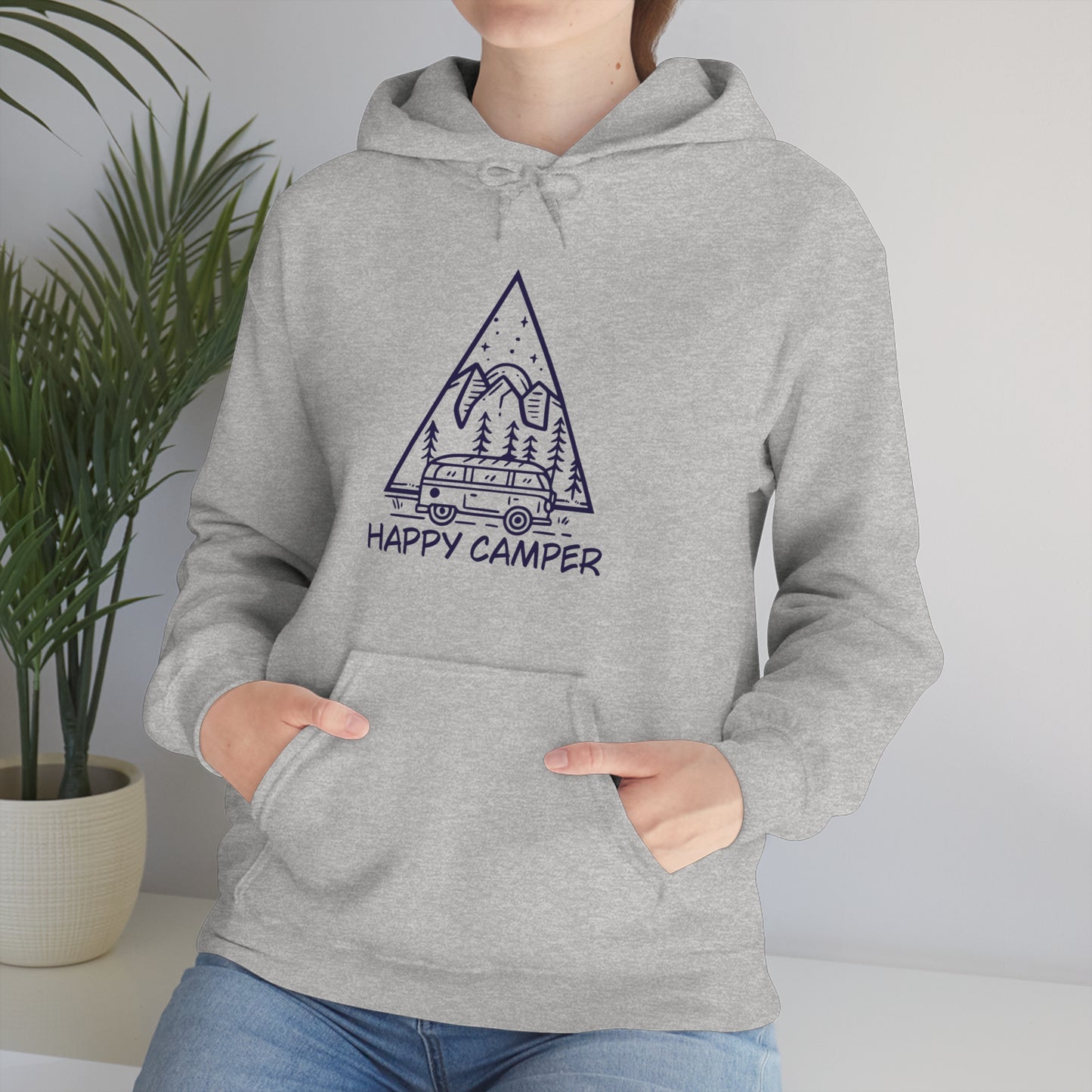 Happy Camper - Unisex  Hooded Sweatshirt