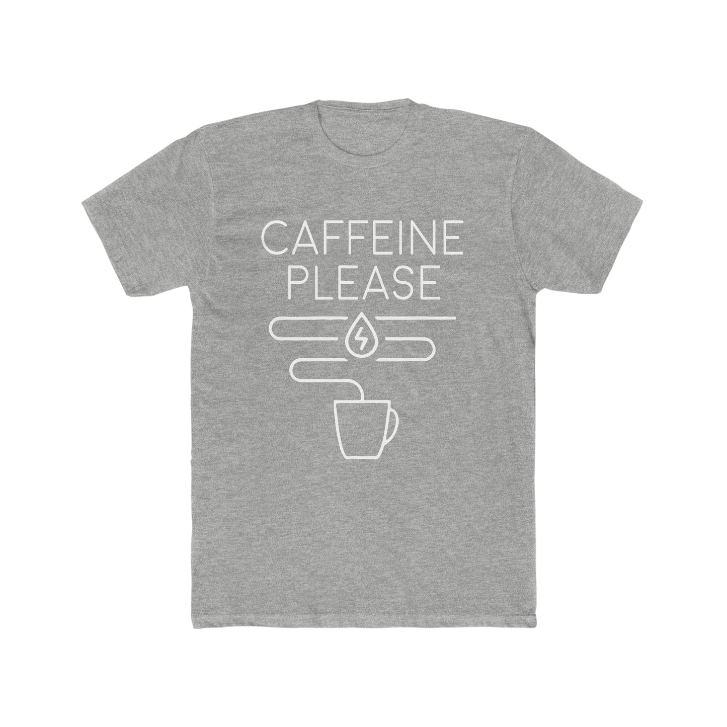 Caffeine Please -  Men's Cotton Crew Tee