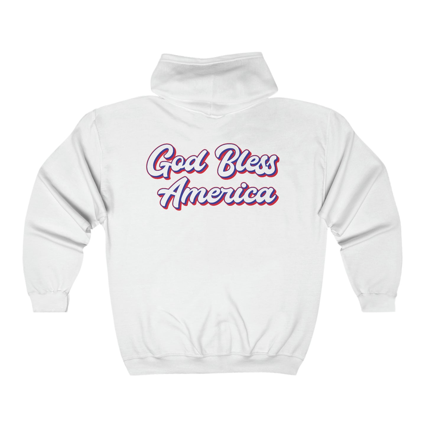 God Bless America - Unisex Full Zip Hooded Sweatshirt