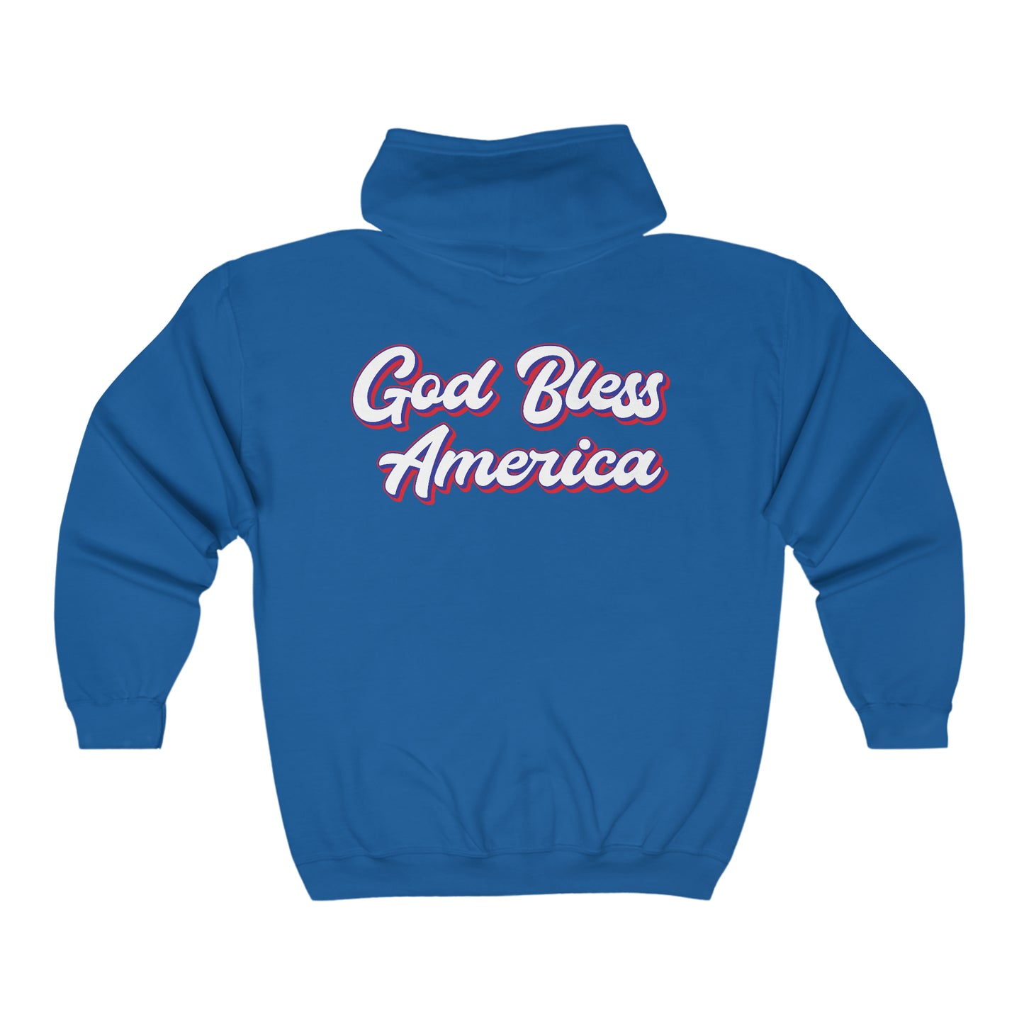 God Bless America - Unisex Full Zip Hooded Sweatshirt