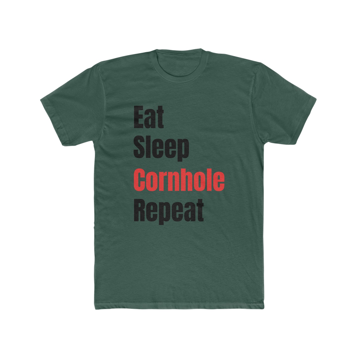 Eat Sleep Cornhole Repeat...Men's Cotton Crew Tee