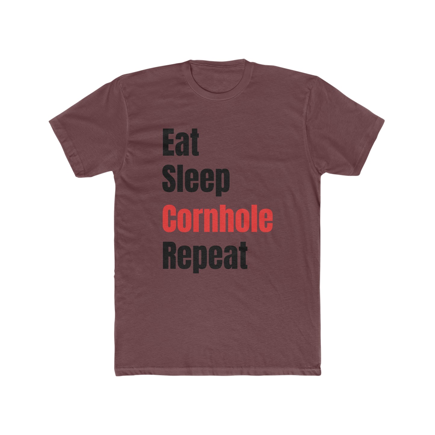 Eat Sleep Cornhole Repeat...Men's Cotton Crew Tee