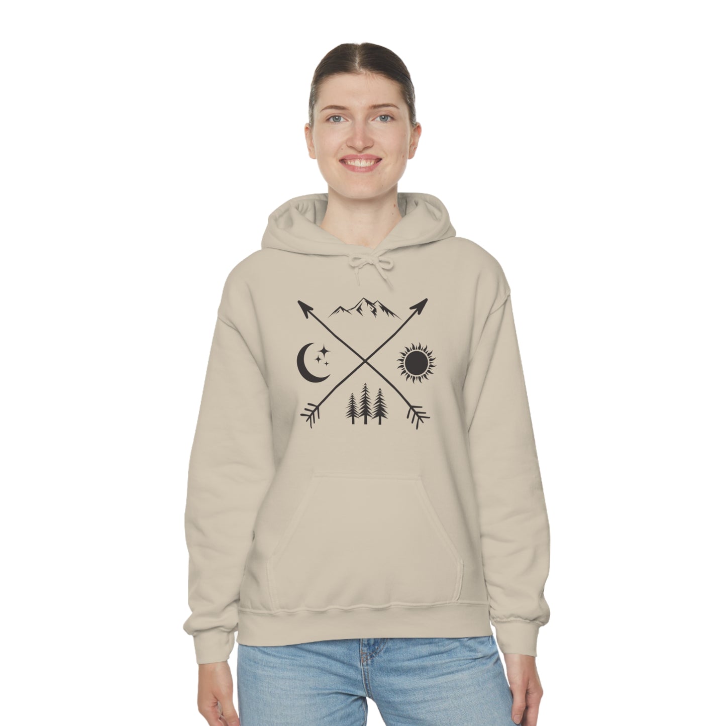 Outdoor Symbol - Unisex  Hooded Sweatshirt