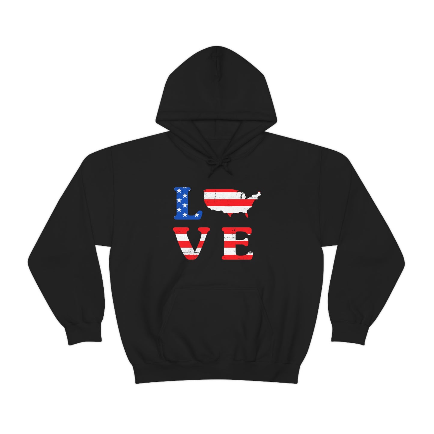 Love America - Unisex  Hooded Sweatshirt