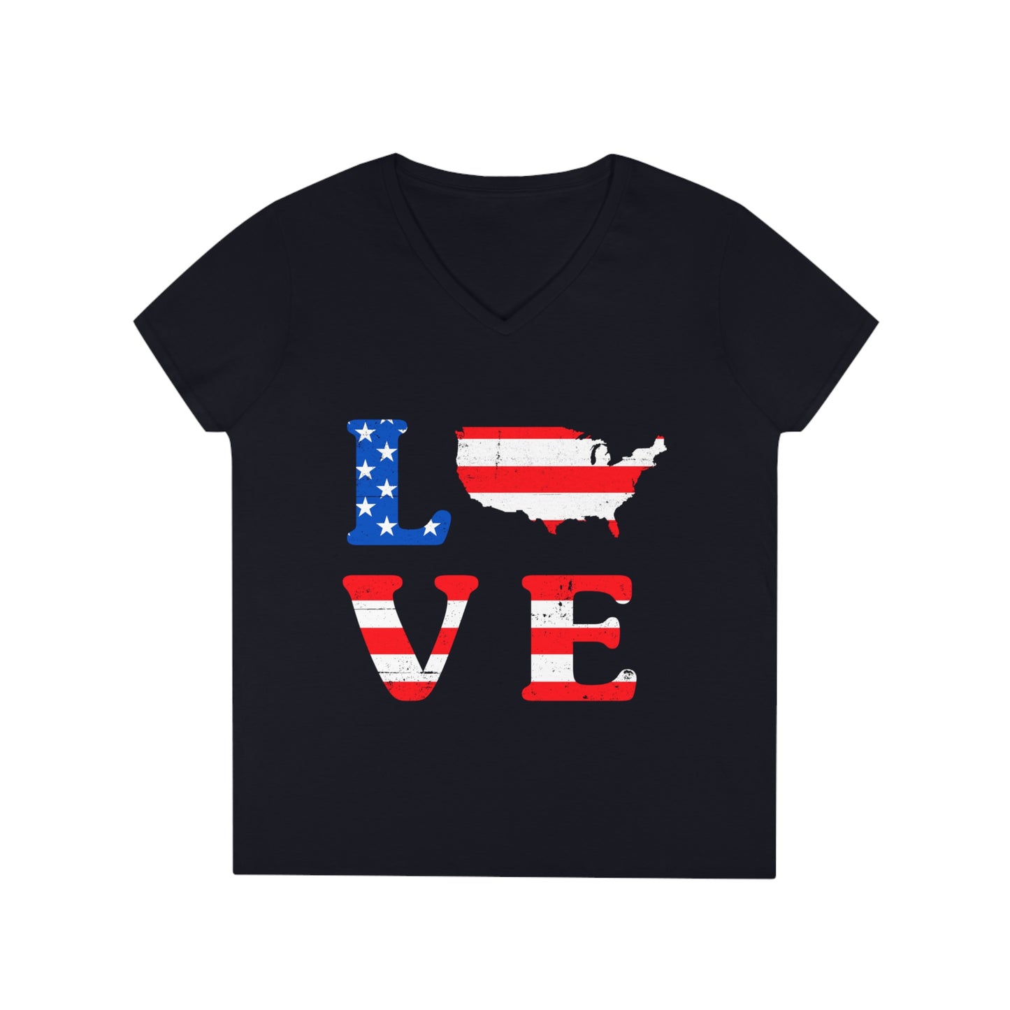 Love America - Ladies' V-Neck T-Shirt