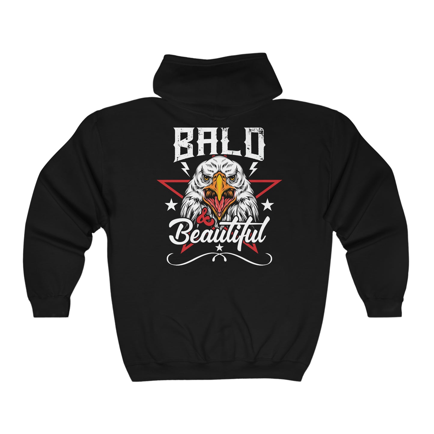 Bald And Beautiful - Unisex Full Zip Hooded Sweatshirt