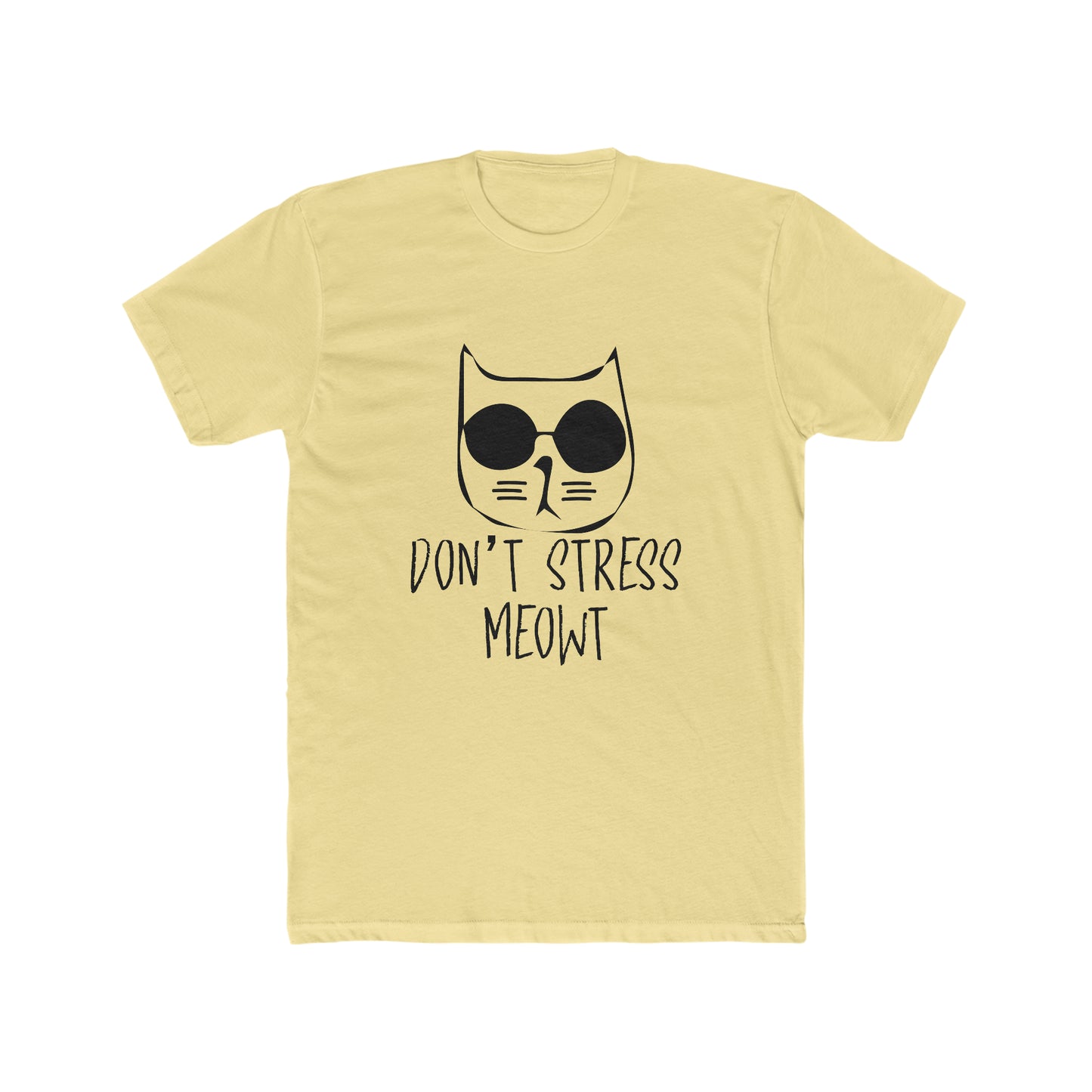 Don't Stress Meow! -  Men's Cotton Crew Tee