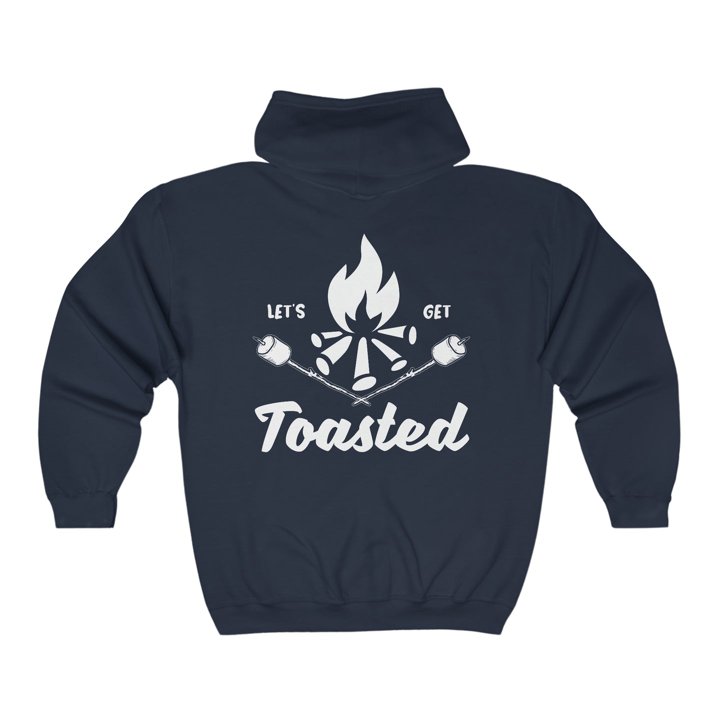 Let's Get Toasted - Unisex Full Zip Hooded Sweatshirt