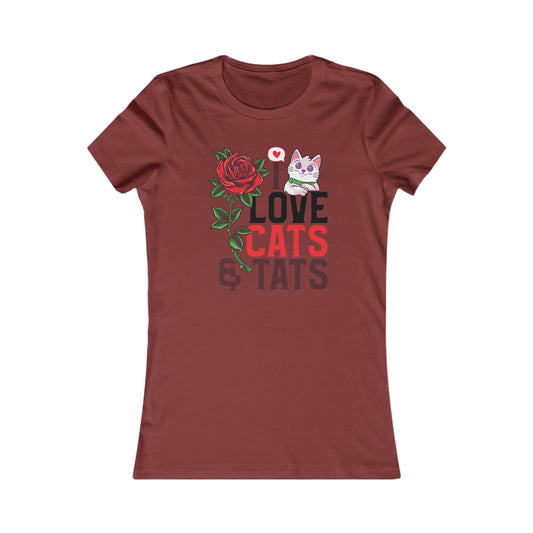 I Love Cats and Tats  - Women's T-Shirt