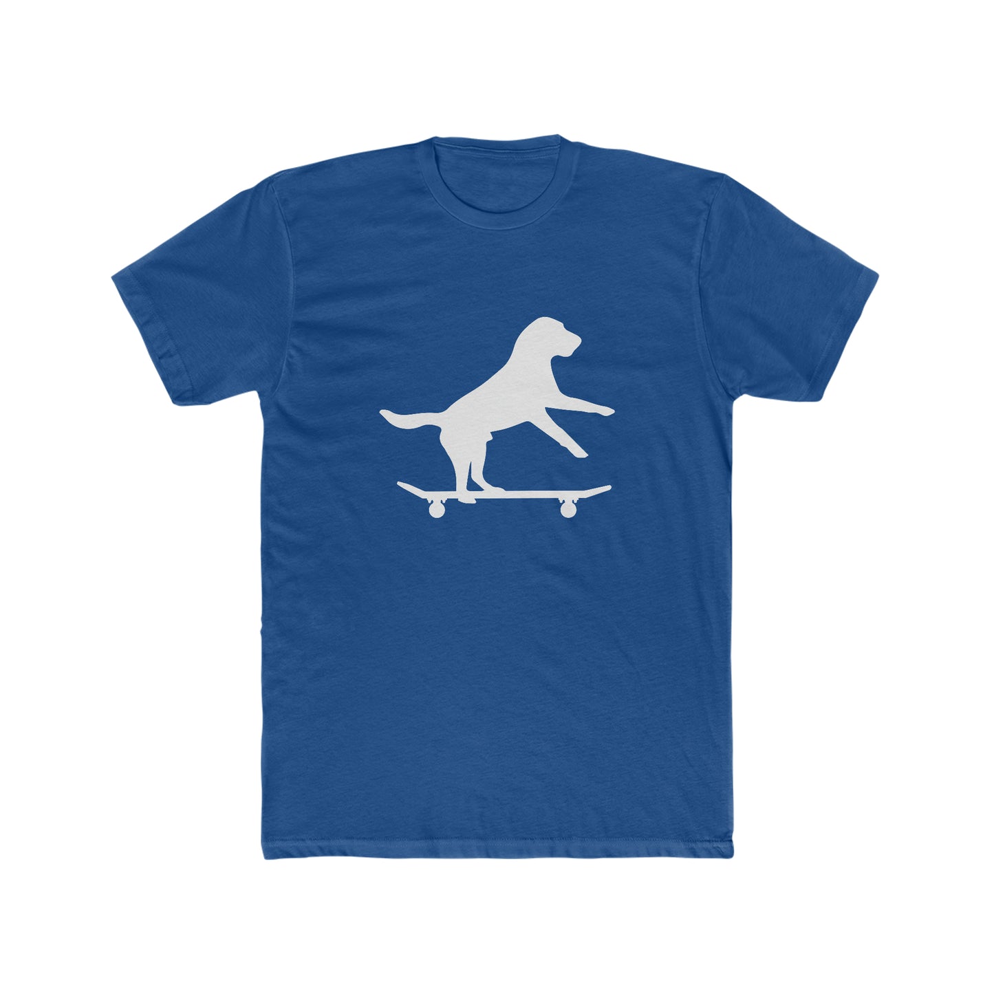 Skateboarding Dog-  Men's Cotton Crew Tee