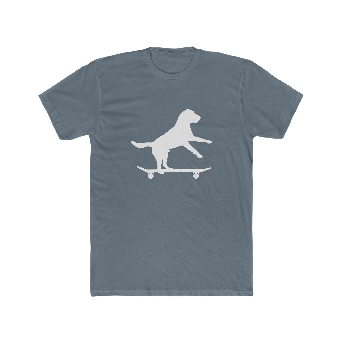 Skateboarding Dog-  Men's Cotton Crew Tee