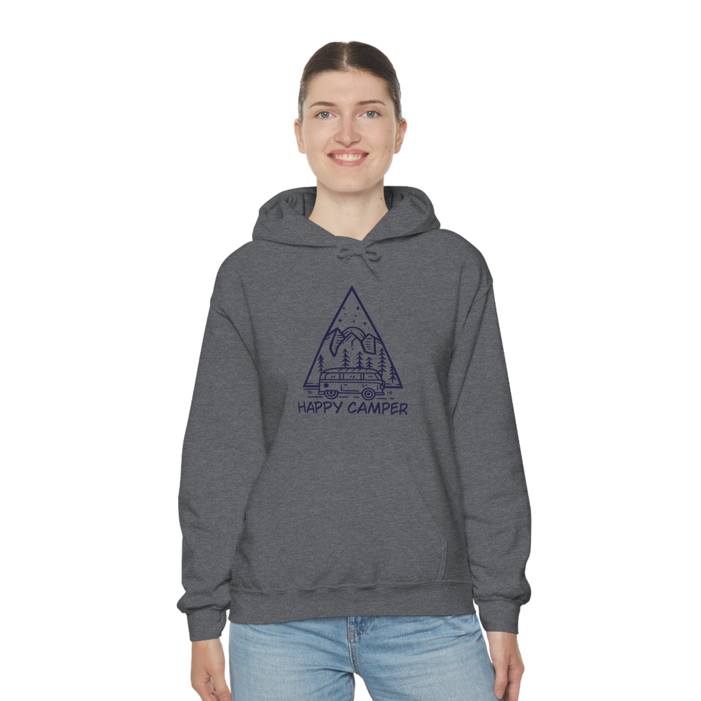 Happy Camper - Unisex  Hooded Sweatshirt