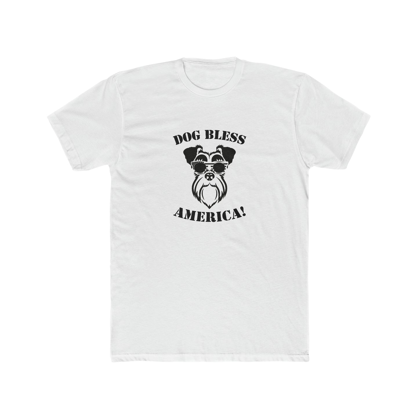 Dog Bless America -  Men's Cotton Crew T-Shirt