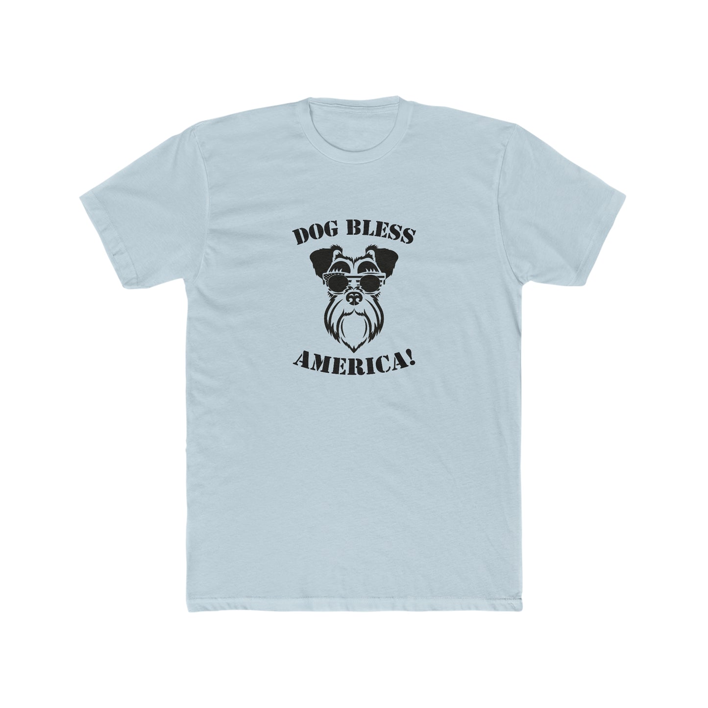 Dog Bless America -  Men's Cotton Crew T-Shirt