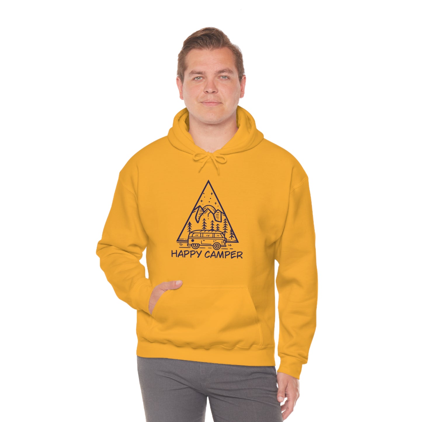 Happy Camper - Unisex  Hooded Sweatshirt