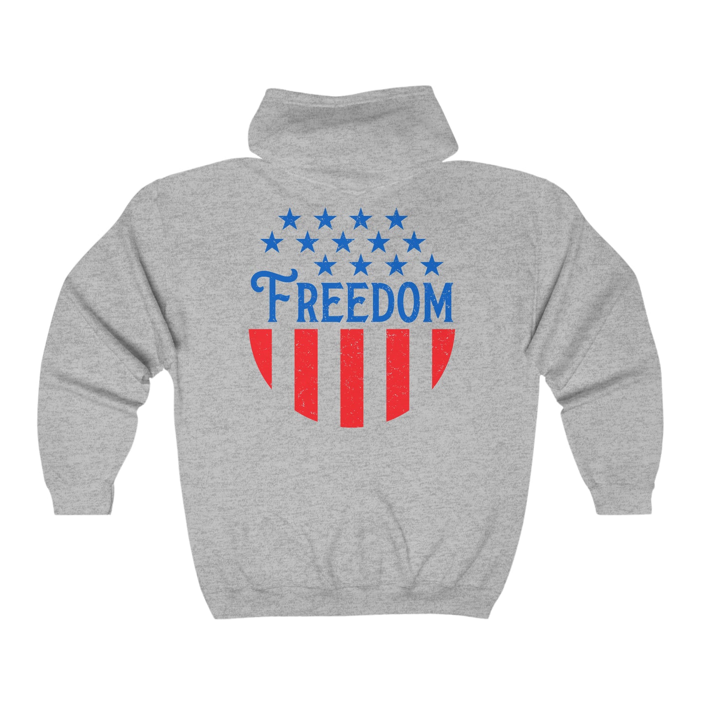 Freedom - Unisex Full Zip Hooded Sweatshirt