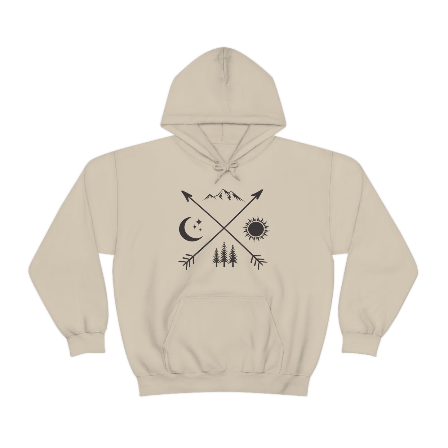 Outdoor Symbol - Unisex  Hooded Sweatshirt